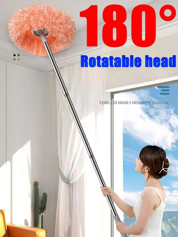 OBOVAY 1Pc Wall Mop,Wall Mop Cleaner With Long Handle,Cleaning Mop,Multi-Functional Wall Cleaning Mop,Dusters For Cleaning,Long Handled Duster,Extendable Duster,Back To School Must Haves,Floor Wall Tile Glass Window Car Cleaning Mop